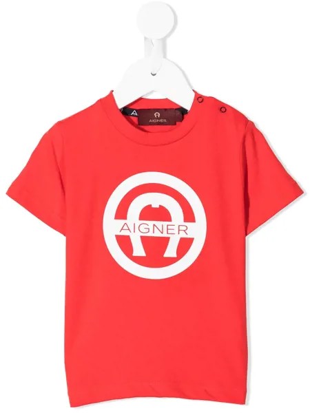 Aigner Kids футболка с логотипом