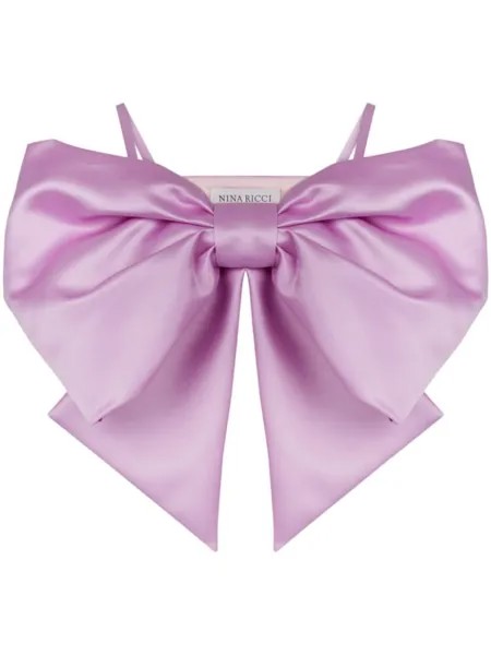 Nina Ricci укороченный топ с бантом, розовый
