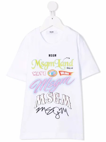 MSGM Kids футболка с надписью