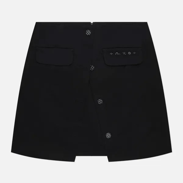 Женская юбка Evisu Evisukuro Button Up Wrap A-Line Mini чёрный, Размер M