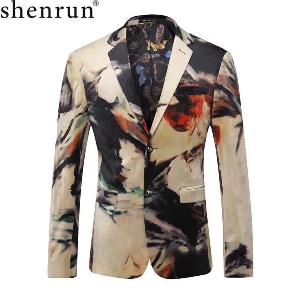Shenrun, Мужской Блейзер, цветной, итальянский стиль, повседневный костюм, куртки Вечерние, спортивные пиджаки для выпускного, для мужчины, сцен...