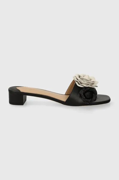 Кожаные тапочки Fay Lauren Ralph Lauren, черный