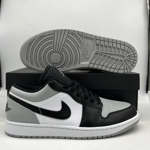 Полуботинки Nike Air Jordan 1 Shadow Toe Grey Black White 553558-052, мужские размеры