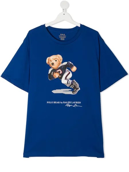 Ralph Lauren Kids футболка с принтом Football Bear