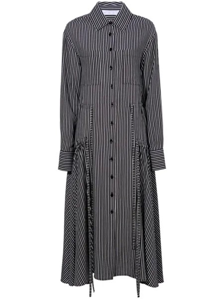 Платье-рубашка Bonnie в полоску Proenza Schouler White Label, черный