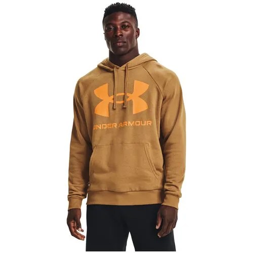 Худи спортивное Under Armour Rival Fleece Big Logo Hoodie, размер LG, , коричневый