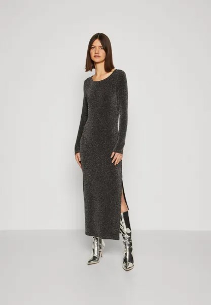 Платье из джерси Pcpia O Neck Dress Pieces, цвет black/silver