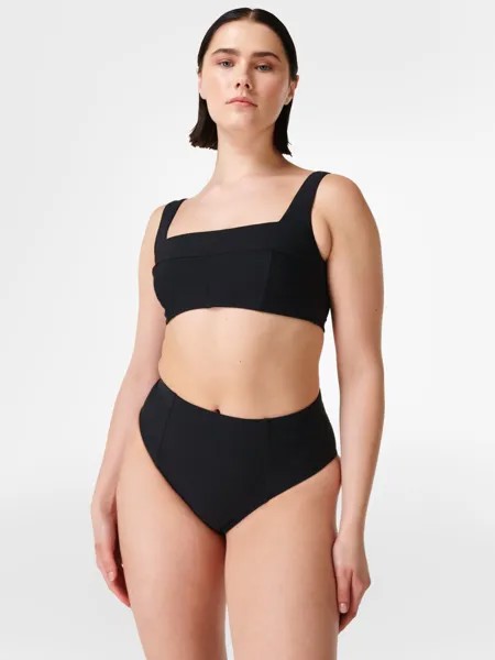 Плавки бикини с высокой талией Sweaty Betty Brook, черные
