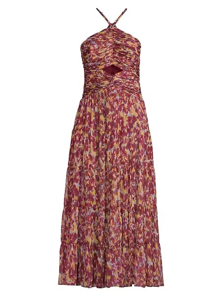 Платье миди с цветочным принтом Khiara Likely, мультиколор