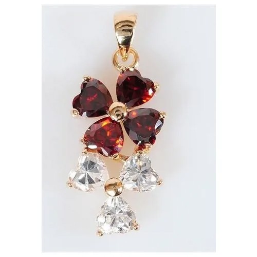 Подвеска Lotus Jewelry, гранат, красный