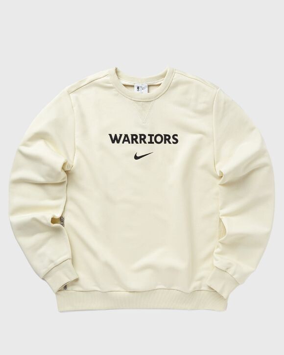 Толстовка Nike Golden State Warriors Standard Issue Nba Crewneck Sweatshirt, цвет coconut milk/pale ivory/black