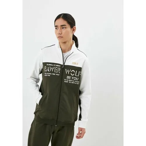 Олимпийка BAWER, размер 3XL, , белый, хаки