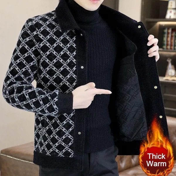 Высокое качество Золотой норковый Тренч черная шерстяная куртка Корейская стильная куртка Abrigo Hombre зимнее пальто для мужчин твидовое пальто одежда
