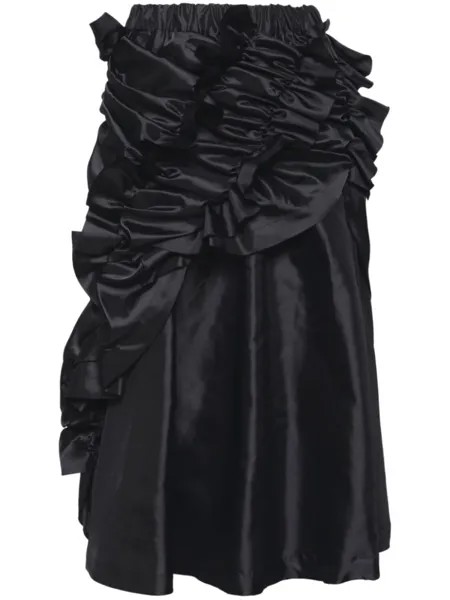 Noir Kei Ninomiya юбка со сборками и оборками, черный