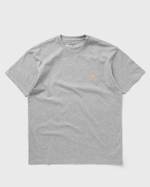Футболка Carhartt Wip S/S Chase T-Shirt, цвет grey heather / gold