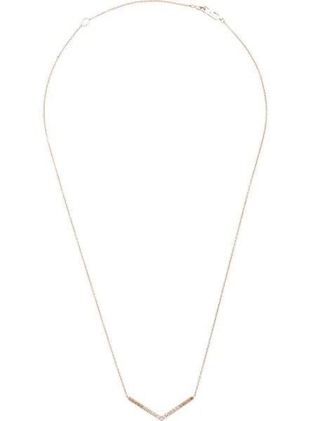 Eva Fehren 14kt rose gold v diamond necklace