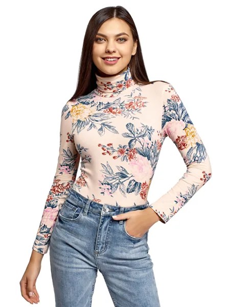 Водолазка женская oodji 15E02001B бежевая XS