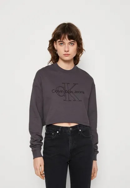 Толстовка Calvin Klein Jeans Embroidered Monologo, черный
