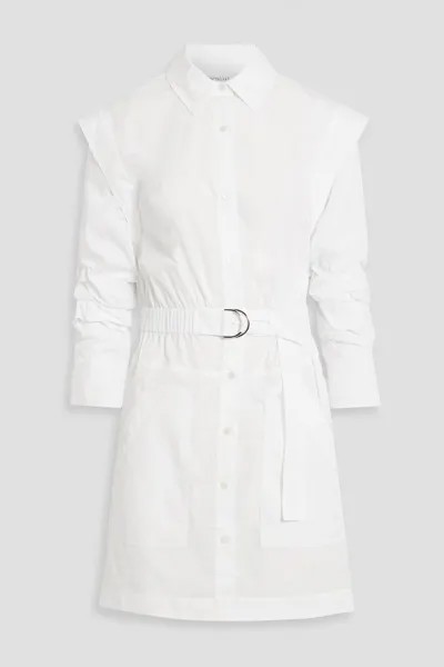 Платье-рубашка Hadley из хлопкового поплина со сборками DEREK LAM 10 CROSBY, белый