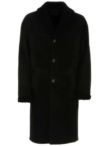 Prada бушлат из овчины, черный