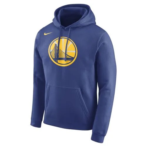 [881131-495] Мужская футболка Nike NBA Golden State Warriors Club из флиса с капюшоном с логотипом