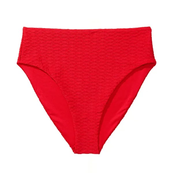 Плавки бикини Victoria's Secret Swim Mix & Match High-Waist Full-Coverage Fishnet, красный