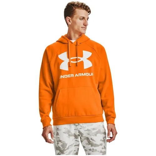 Худи Under Armour Rival Fleece Big Logo, размер MD, белый, мультиколор