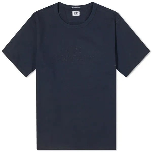 Футболка C.P. Company 30/2 Mercerized Jersey Twisted Logo T-Shirt, цвет Total Eclipse