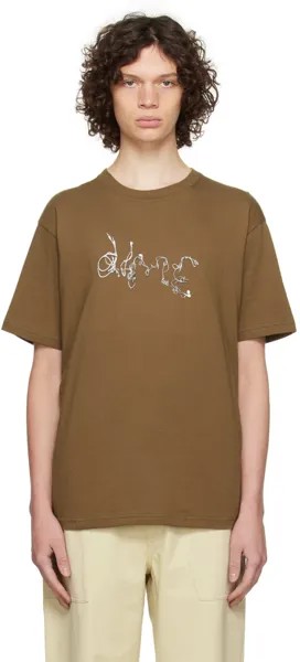Коричневая футболка Dime с клубками