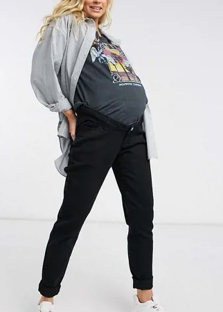 Черные прямые джинсы для будущих мам Missguided Maternity-Голубой