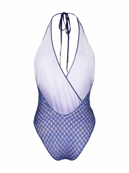 Missoni Mare embroidered halterneck swimsuit