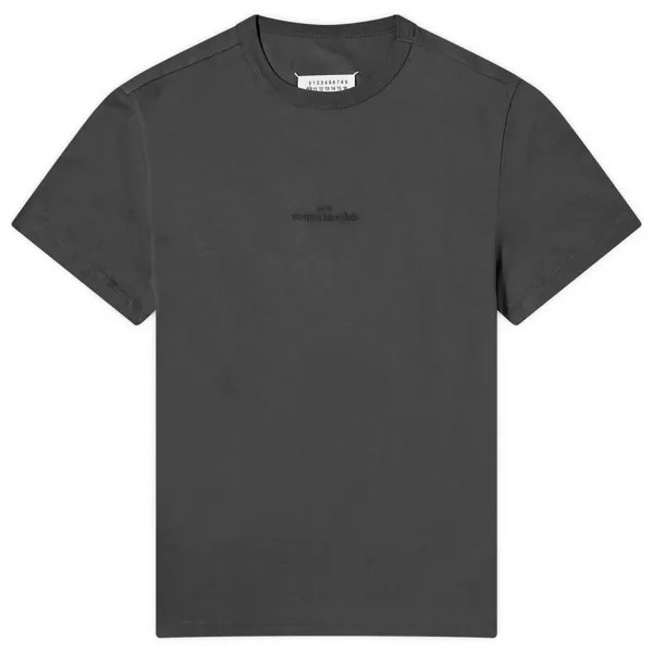 Футболка Maison Margiela Embroidered Text Logo T-Shirt, цвет Washed Black