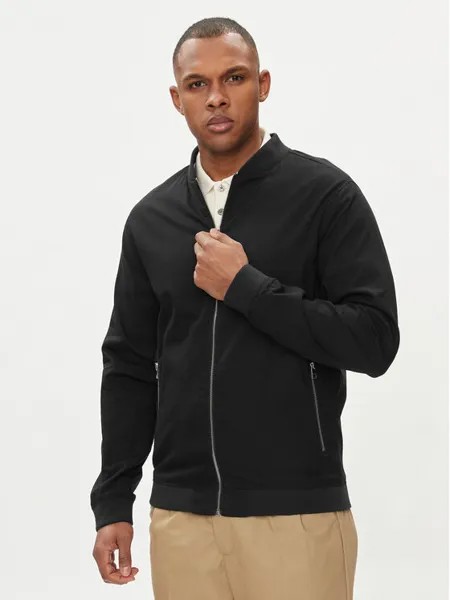 Бомбер стандартного кроя Jack&Jones, черный