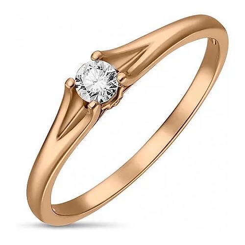 Золотое кольцо с бриллиантами R01-D-SL06-010-G3, размер 16.5, мм