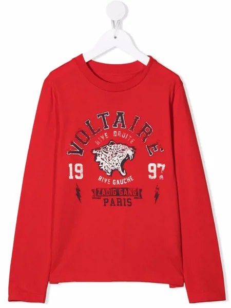 Zadig & Voltaire Kids футболка с логотипом