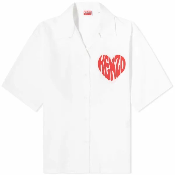Рубашка Kenzo Heart Logo Hawaiian, белый