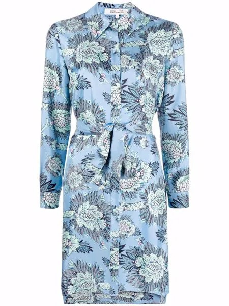 DVF Diane von Furstenberg платье-рубашка с цветочным принтом