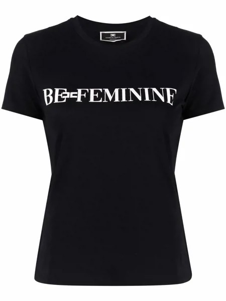 Elisabetta Franchi футболка с принтом Be Feminine