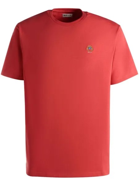 Bally футболка с вышитым логотипом, красный