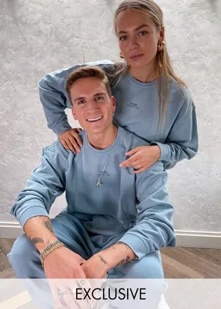Голубой свитшот с логотипом Puma