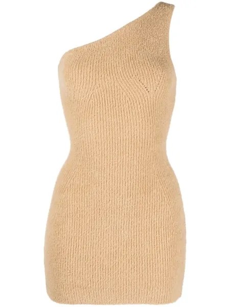 WARDROBE.NYC x Hailey Bieber one-shoulder dress, нейтральный цвет
