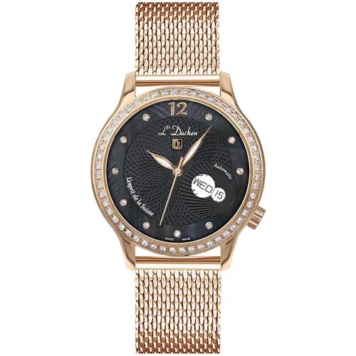 Наручные часы L'Duchen Automatic 72154, розовый, черный