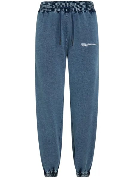 Karl Lagerfeld Jeans спортивные брюки с вышивкой, синий