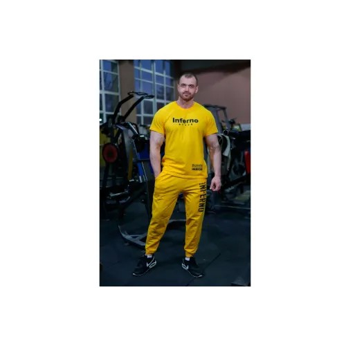 Брюки Inferno Style, спортивные, свободный силуэт, карманы, размер (50)L, желтый