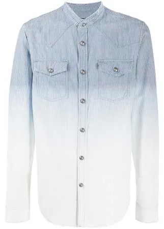 Balmain джинсовая рубашка с эффектом градиента