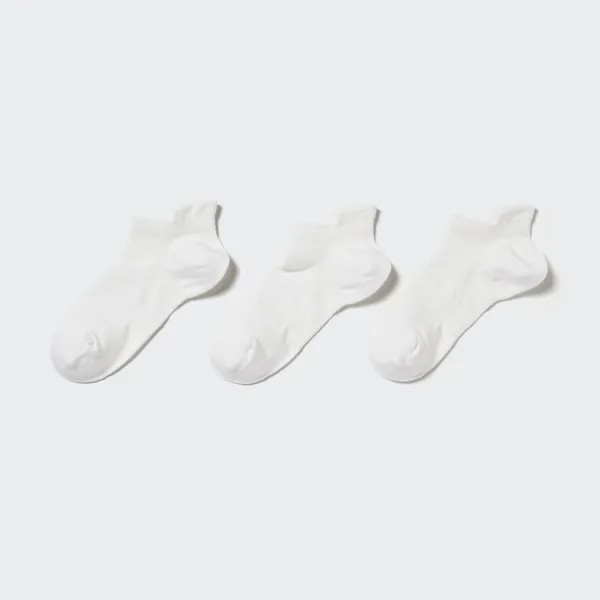 Короткие носки (3 пары/спортивные) UNIQLO, белый