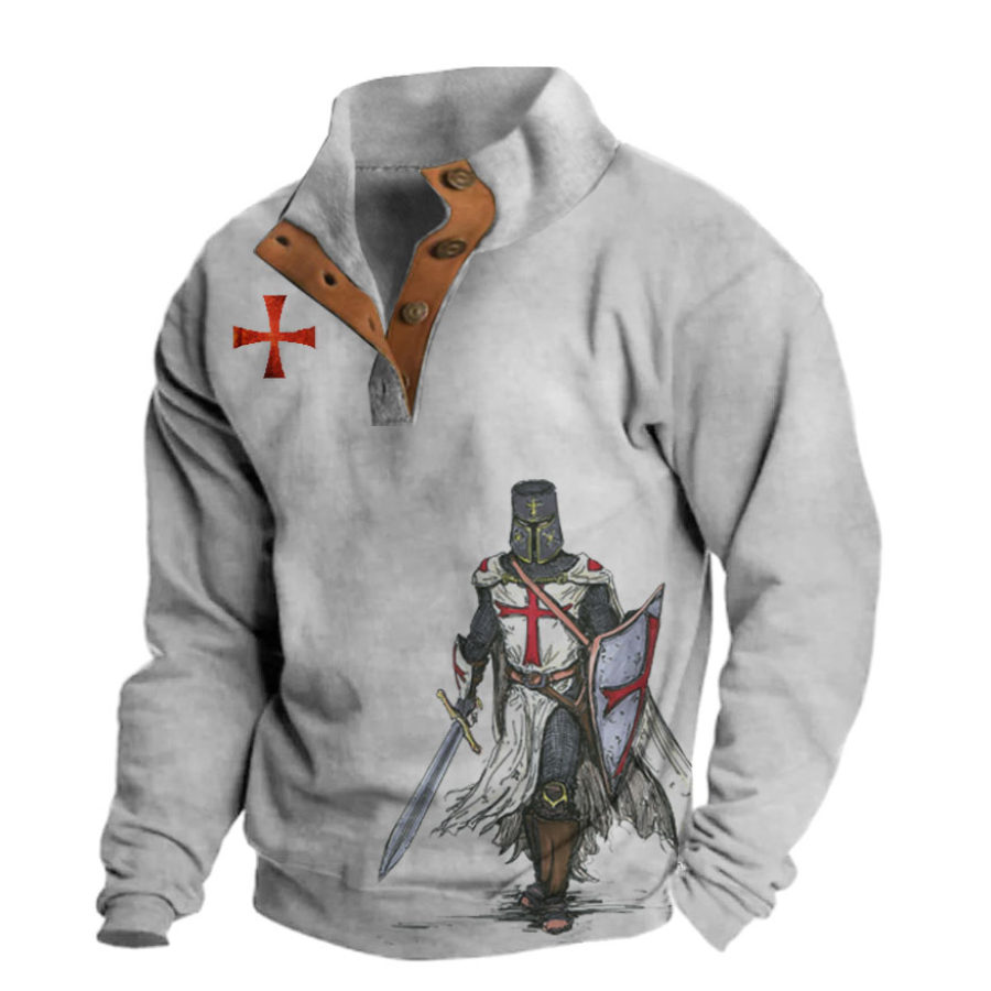 Мужская толстовка с лацканами Paladin Cross