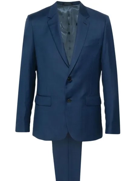 Однобортный шерстяной костюм Paul Smith, синий
