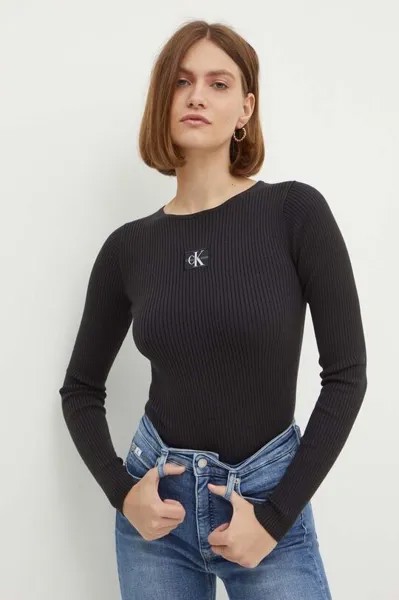 Лонгслив Calvin Klein Jeans, черный