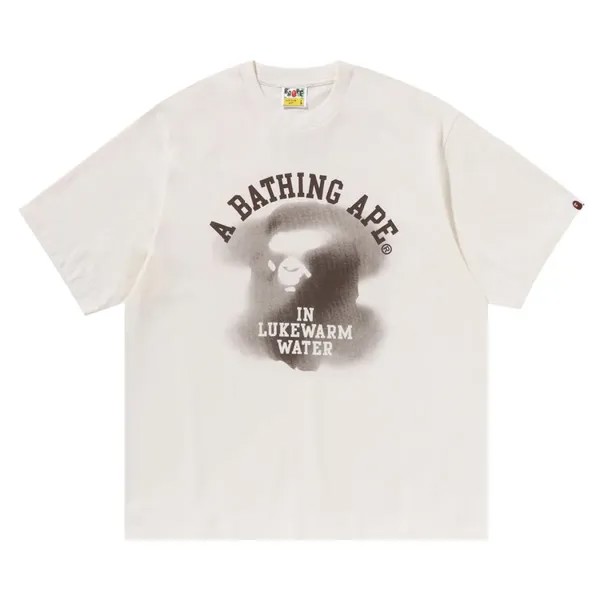 Футболка BAPE Water Print College Logo Relaxed Fit Tee, цвет Ivory